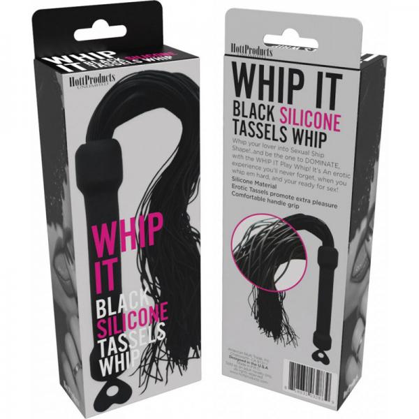 Whip It Black Pleasure Whip With Tassels - Bondage - www.Coyha.com