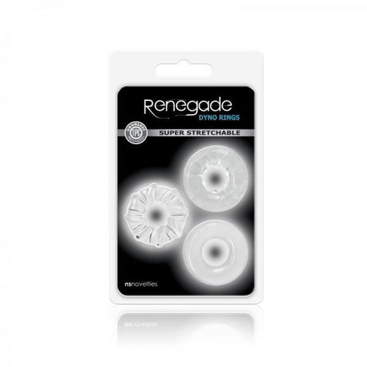 Renegade Dyno Rings Clear 3 Pack - Men's Toys - www.Coyha.com