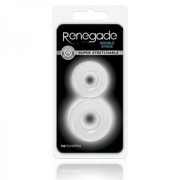 Renegade Double Stack Clear Cock Rings - Men's Toys - www.Coyha.com