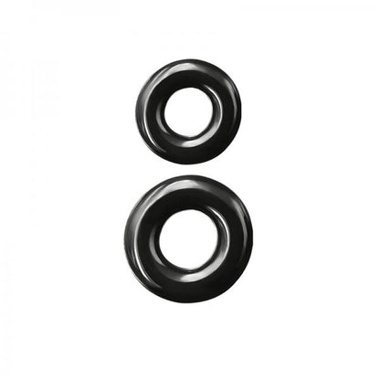 Renegade Double Stack Black Cock Rings - Men's Toys - www.Coyha.com