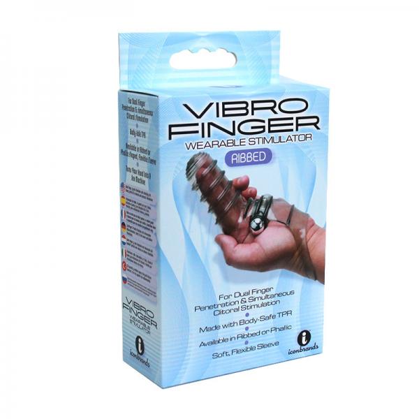 Vibrofinger Ribbed Finger Massager Smoke - Vibrators - www.Coyha.com