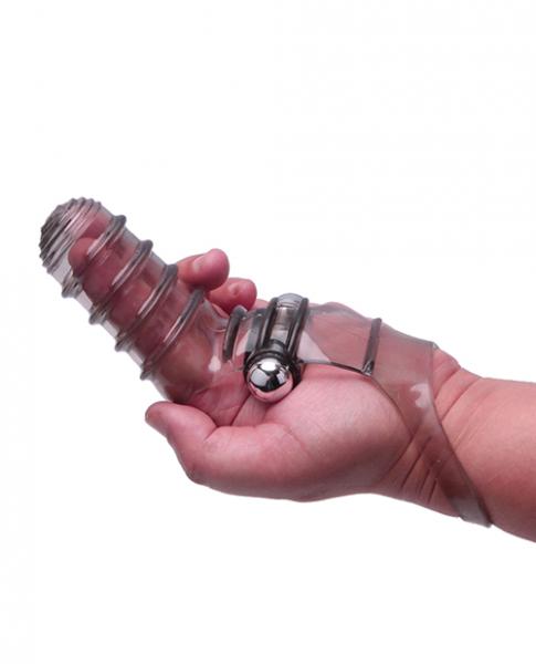 Vibrofinger Ribbed Finger Massager Smoke - Vibrators - www.Coyha.com