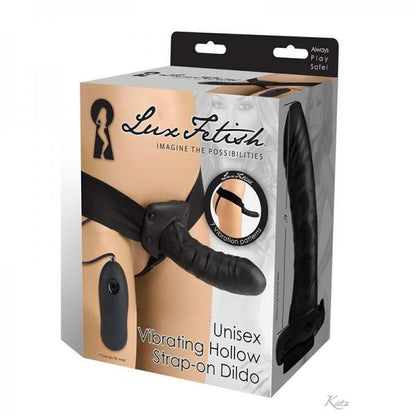 Lux Fetish Unisex Vibrating Hollow Strap On Dildo - Men's Toys - www.Coyha.com