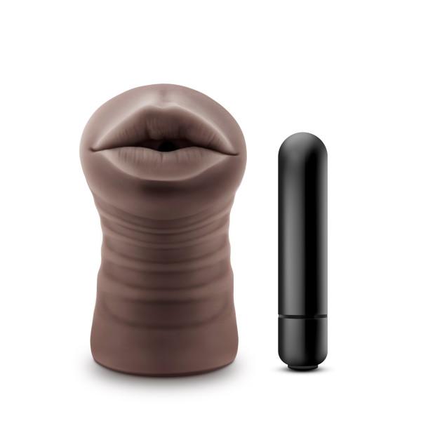 Hot Chocolate Heather Brown Mouth Stroker - Men's Toys - www.Coyha.com