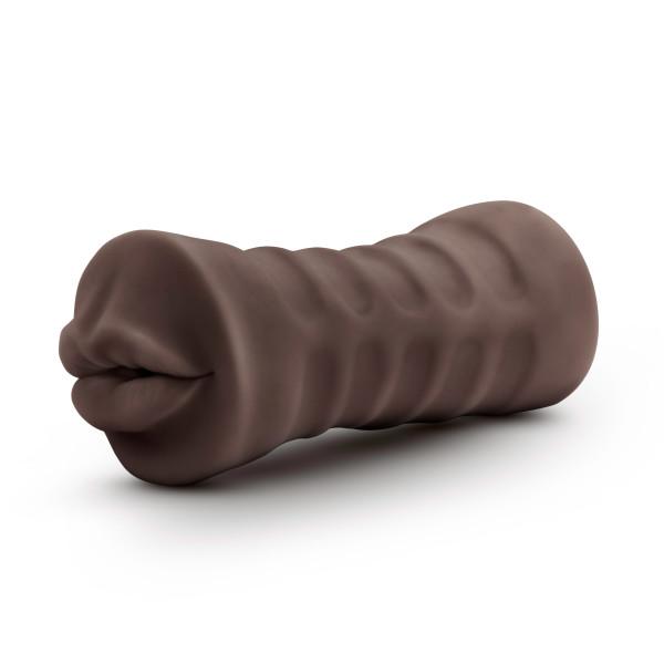 Hot Chocolate Heather Brown Mouth Stroker - Men's Toys - www.Coyha.com