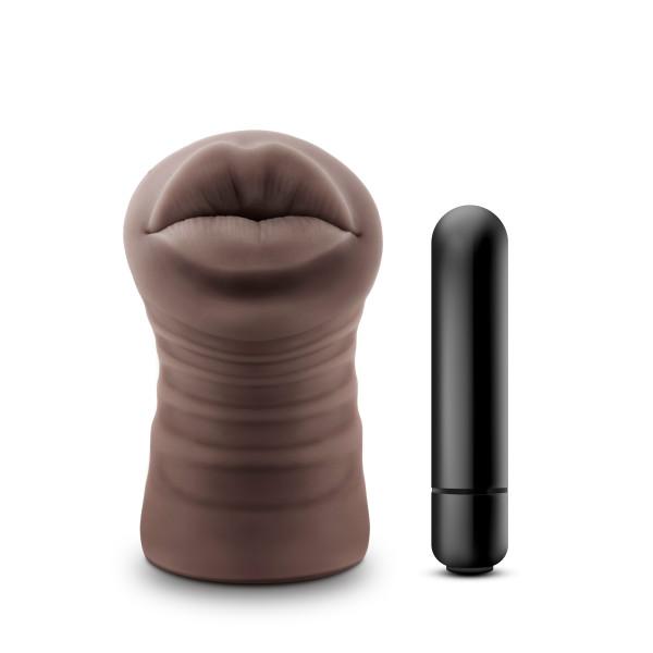 Hot Chocolate Renee Brown Mouth Stroker - Men's Toys - www.Coyha.com