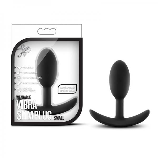 Luxe - Wearable Vibra Slim Plug - Small - Black - Anal Toys - www.Coyha.com