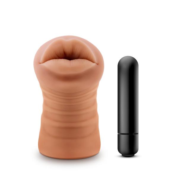 M For Men Isabella Mocha Tan Mouth Stroker - Men's Toys - www.Coyha.com