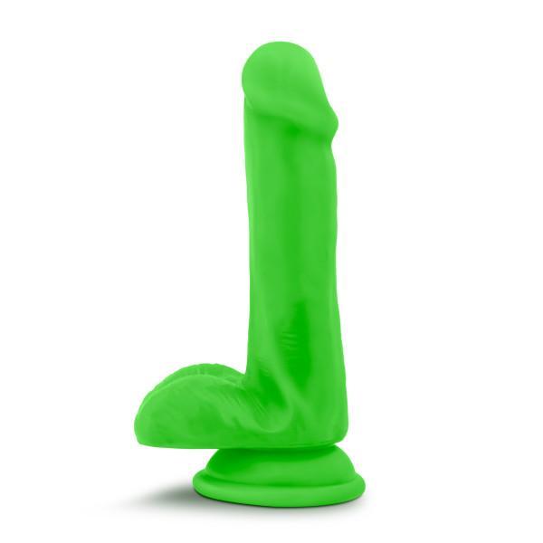 Neo Elite 6 inches Silicone Dual Density Cock, Balls Green - Dildos - www.Coyha.com