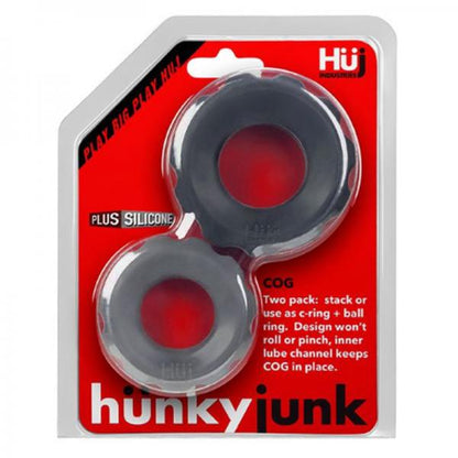 Hunkyjunk Cog 2 Size C-ring, Pack, Tar / Stone - Men's Toys - www.Coyha.com