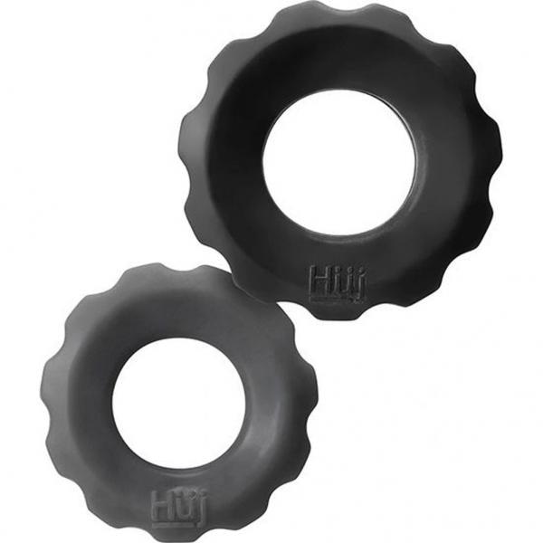 Hunkyjunk Cog 2 Size C-ring, Pack, Tar / Stone - Men's Toys - www.Coyha.com