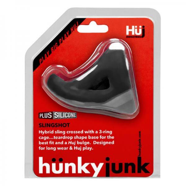 Hunkyjunk Slingshot 3 Ring Teardrop, Tar - Bondage - www.Coyha.com