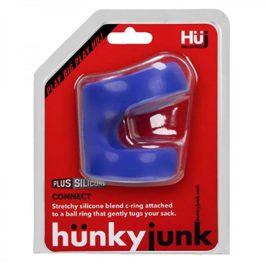 Hunky Junk Connect Cock Ball Tugger Blue - Bondage - www.Coyha.com