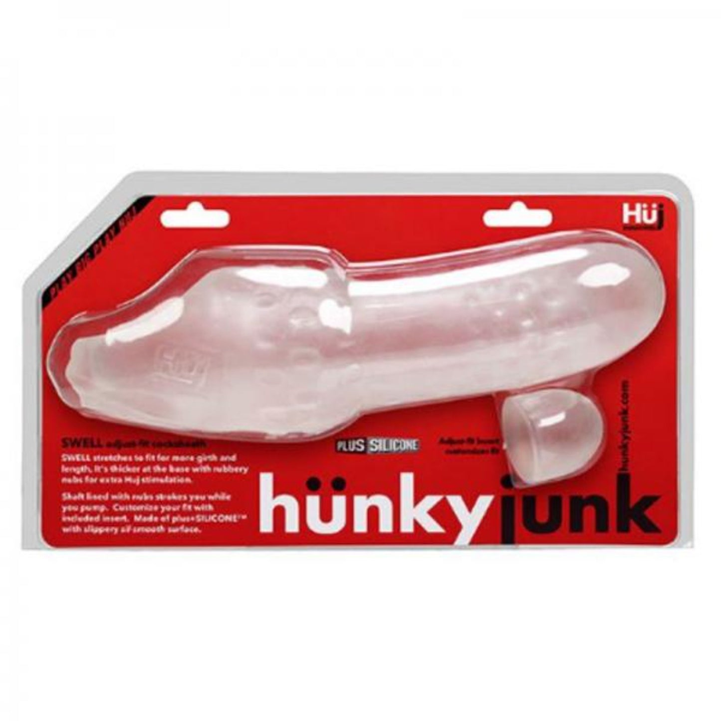 Hunkyjunk Swell Adjust Fit Cock Sheath Ice - Men's Toys - www.Coyha.com