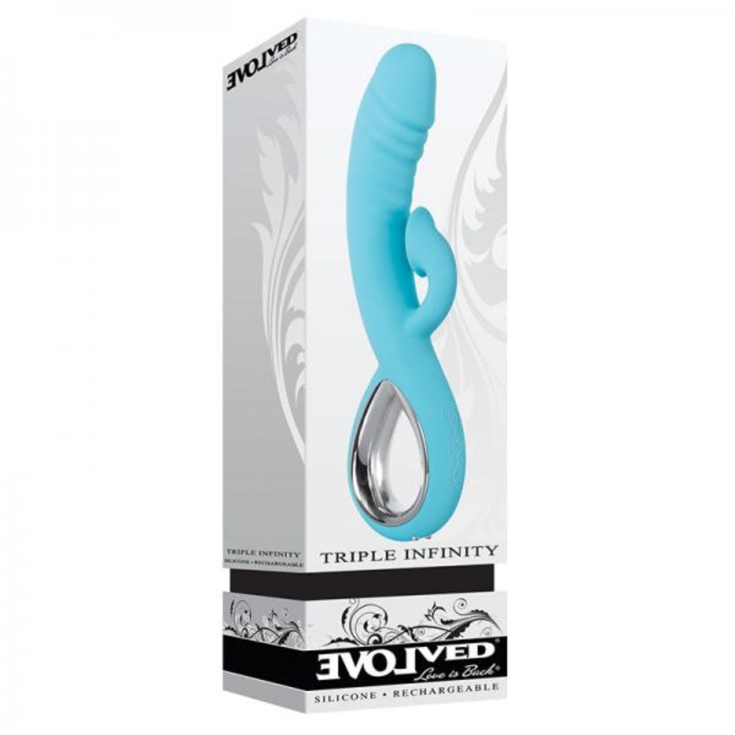 Triple Infinity Blue Rabbit Style Vibrator - Vibrators - www.Coyha.com