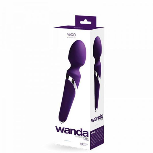 Vedo Wanda Rechargeable Wand Vibe - Deep Purple - Vibrators - www.Coyha.com