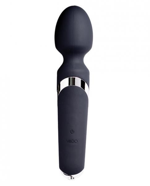 Vedo Wanda Rechargeable Wand Vibe - Just Black - Vibrators - www.Coyha.com