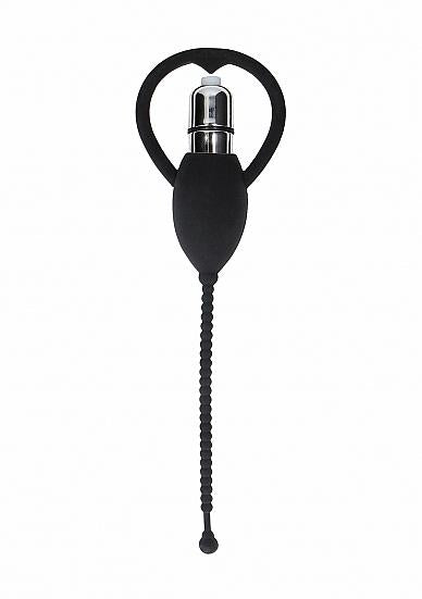 Ouch! Urethral Sounding Vibrating Bullet Plug Black - Bondage - www.Coyha.com