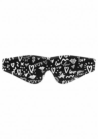 Ouch! Printed Eye Mask - Love Street Art Fasion - Black - Bondage - www.Coyha.com