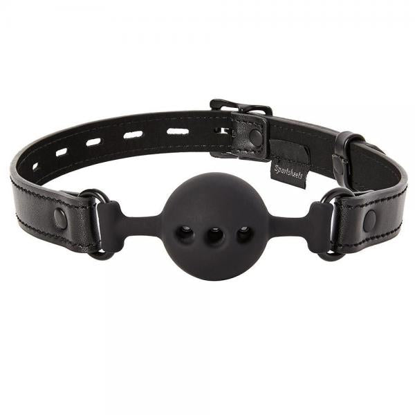 Sportsheets Saffron Breathable Ball Gag Black O/S - Bondage - www.Coyha.com