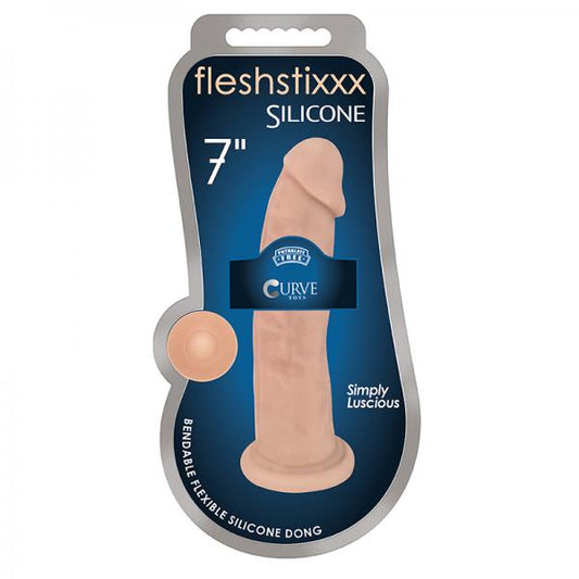 Fleshstixxx Silicone Silexpan Dildo 7in Vanilla - Dildos - www.Coyha.com