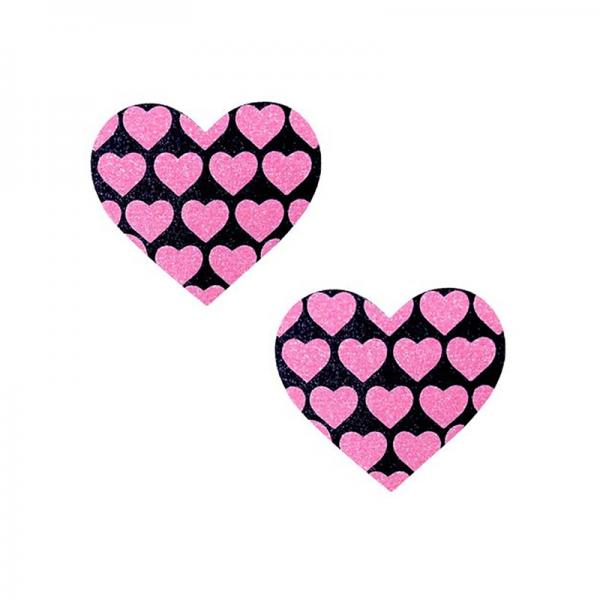 Neva Nude Pasty Hearts On Heart Uv Ne Pink/black - Sexy Wear - www.Coyha.com