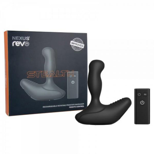 Nexus Revo Stealth Remote Control Rotating Prostate Massager - Black - Vibrators - www.Coyha.com