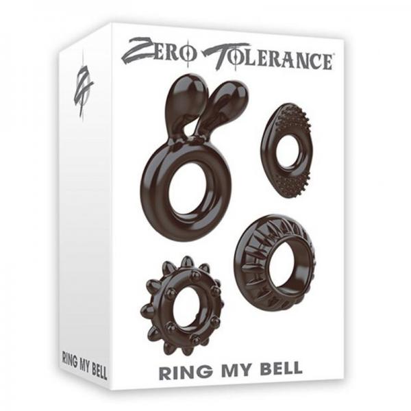 Zt Ring My Bell Cock Ring Set (4/per) - Men's Toys - www.Coyha.com