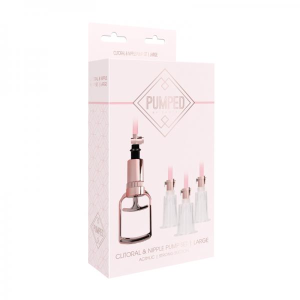 Pumped - Clitoral & Nipple Pump Set Large - Rose - Bondage - www.Coyha.com