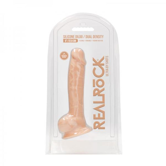 Realrock Ultra - 9 / 22.8 Cm - Silicone Dildo With Balls - Flesh - Dildos - www.Coyha.com