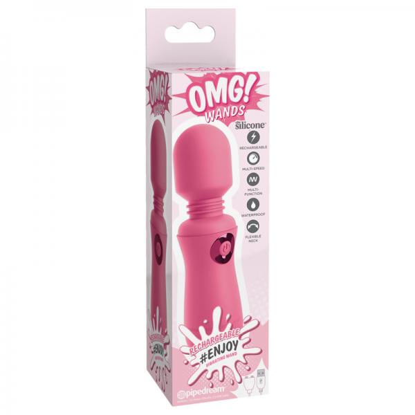 Omg! Wands Enjoy Rechargeable Vibrating Wand, Pink - Vibrators - www.Coyha.com