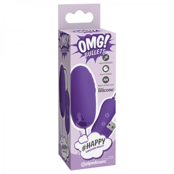 Omg! Bullets Happy Vibrating Bullet, Purple - Vibrators - www.Coyha.com