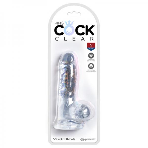 King Cock Clear 5in Cock With Balls - Dildos - www.Coyha.com