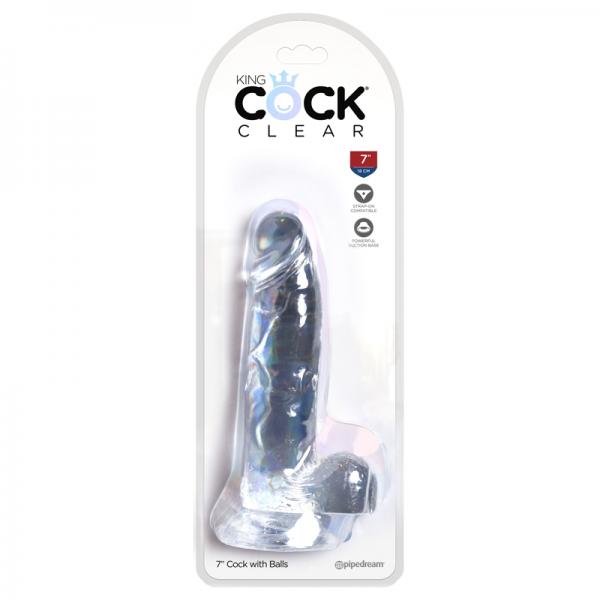 King Cock Clear 7in Cock With Balls - Dildos - www.Coyha.com