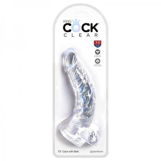 King Cock Clear 7.5in Cock With Balls - Dildos - www.Coyha.com