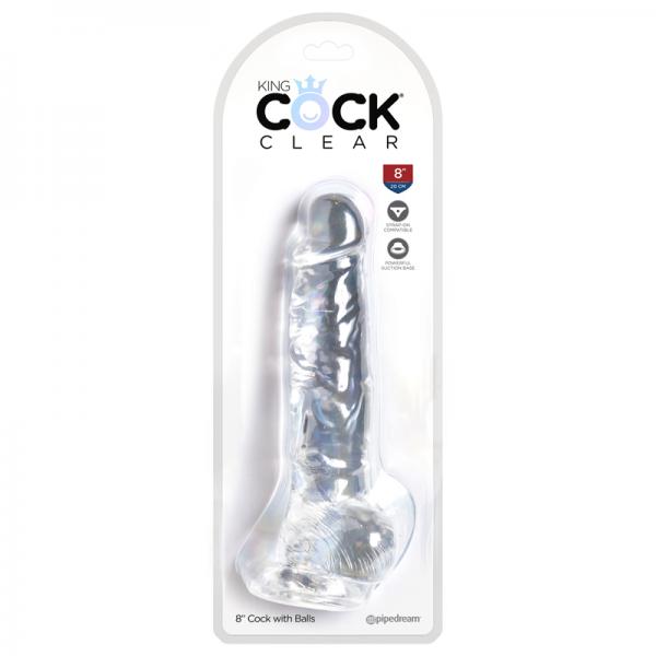 King Cock Clear 8in Cock With Balls - Dildos - www.Coyha.com