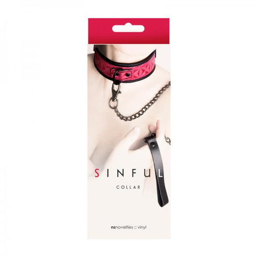 Sinful 1in Collar Pink - Bondage - www.Coyha.com