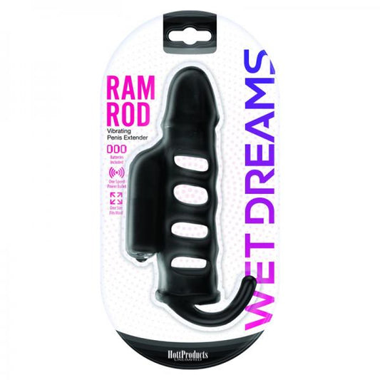 Ram Rod Penis Sleeve With Power Bullet Black - Men's Toys - www.Coyha.com