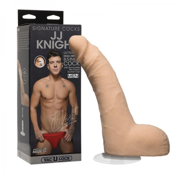 Signature Cocks Jj Knight 8.5 Inch Ultraskyn Cock With Removable Vac-u-lock Suction Cup Vanilla - Dildos - www.Coyha.com