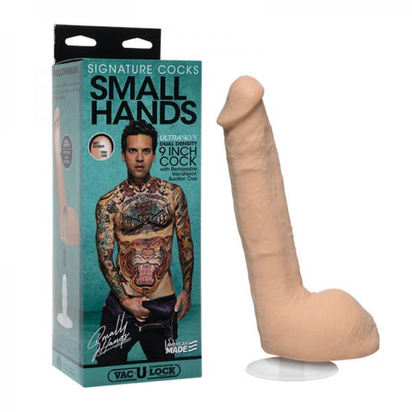 Signature Cocks Small Hands 9 Inch Ultraskyn Cock With Removable Vac-u-lock Suction Cup Vanilla - Dildos - www.Coyha.com