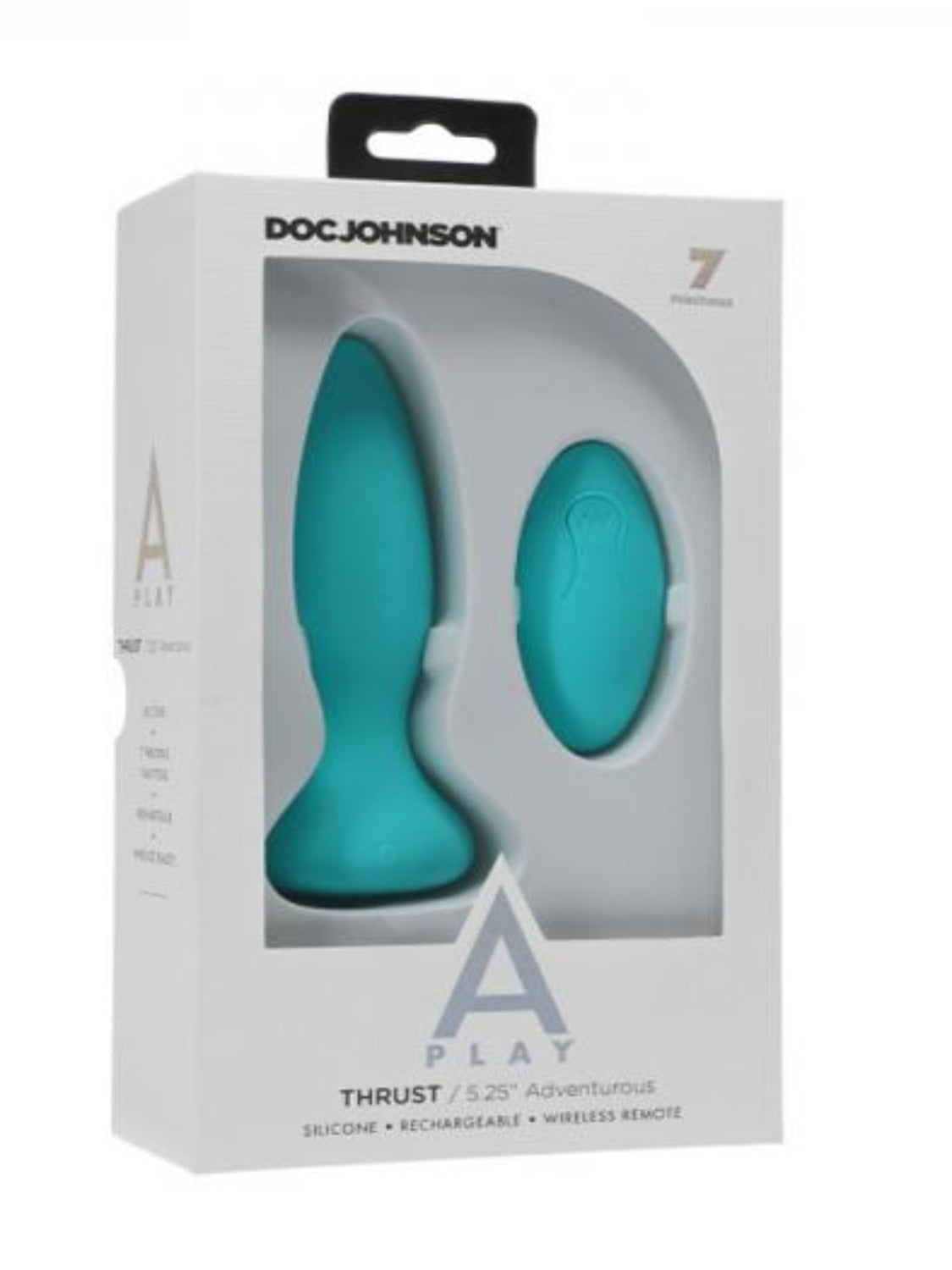 Thrust Adventurous Rechargeable Anal Plug With Remote Teal - Anal Toys - www.Coyha.com