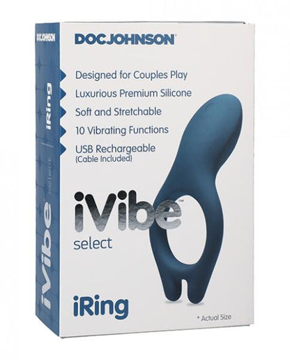 Ivibe Select Iring Marine Blue Vibrating Cock Ring - Men's Toys - www.Coyha.com