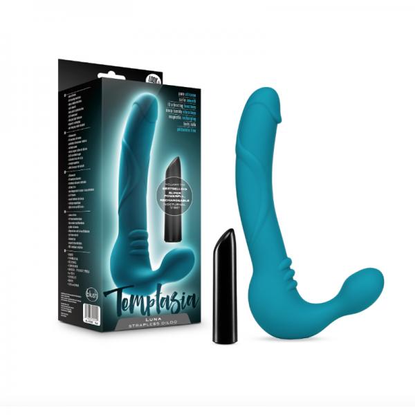 Temptasia Luna Strapless Silicone Dildo Teal - Dildos - www.Coyha.com