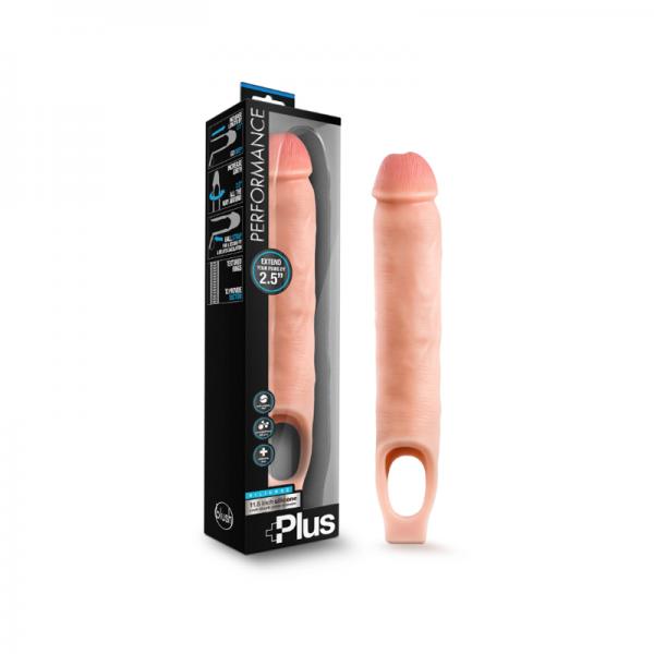 Performance Plus - 11.5 Inch Silicone Cock Sheath Penis Extender - Vanilla - Men's Toys - www.Coyha.com