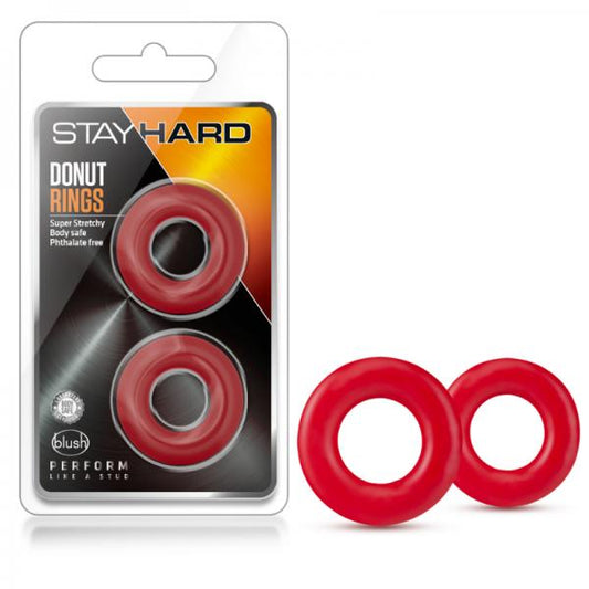 Stay Hard - Donut Rings - Red - Men's Toys - www.Coyha.com