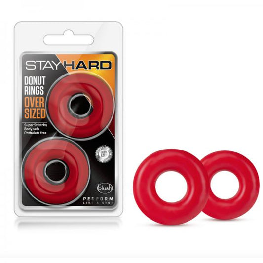 Stay Hard - Donut Rings Oversized - Red - Men's Toys - www.Coyha.com