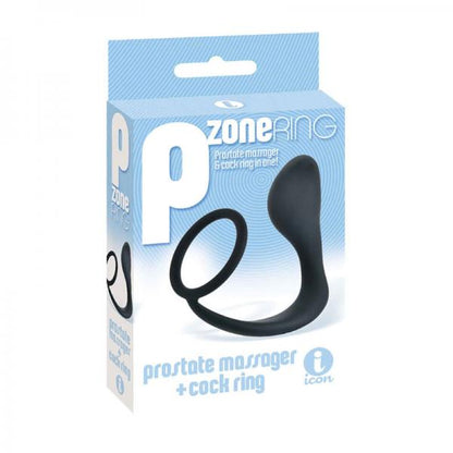 P-Zone Ring Prostate Massager & Cock Ring Black - Anal Toys - www.Coyha.com