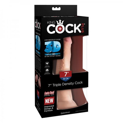 King Cock Triple Density 7 inches Beige Dildo - Dildos - www.Coyha.com