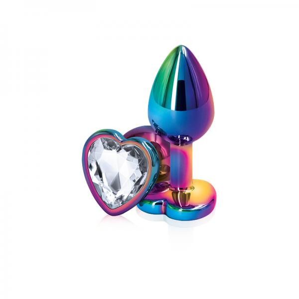 Rear Assets Mulitcolor Heart Small Clear - Anal Toys - www.Coyha.com