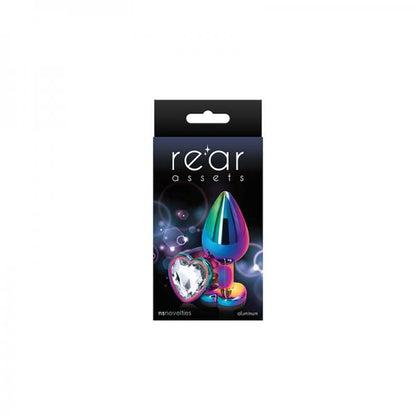 Rear Assets Mulitcolor Heart Medium Clear - Anal Toys - www.Coyha.com